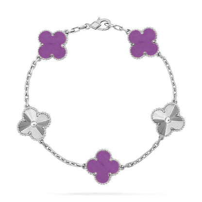 [Noble Aura jewelry] CLOVER 5 MOTIF VIOLET BRACELET COLLECTION