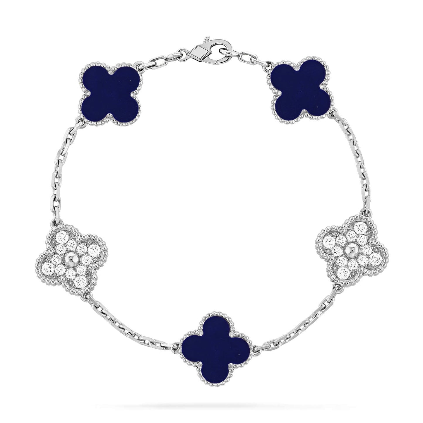 [Noble Aura jewelry]CLOVER 5 MOTIF LAPIS LAZULI BRACELET COLLECTION