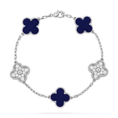 [Noble Aura jewelry]CLOVER 5 MOTIF LAPIS LAZULI BRACELET COLLECTION