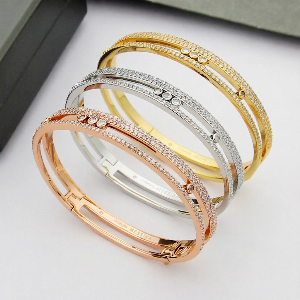 [Noble Aura jewelry]Move Romane pavé bangle