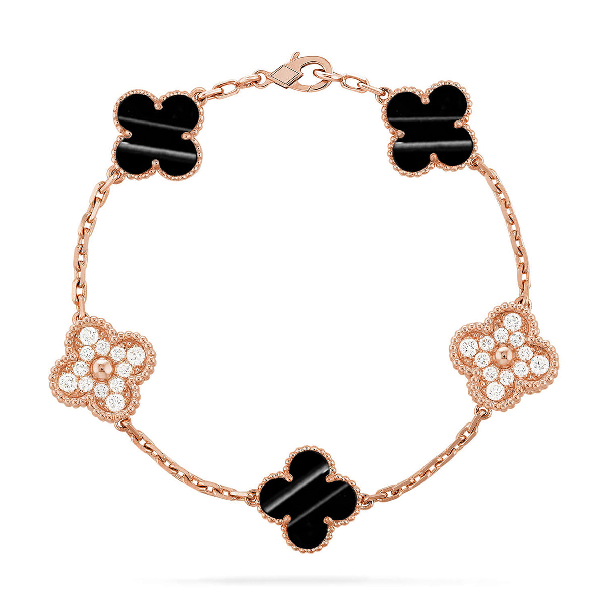 [Noble Aura jewelry] CLOVER 5 MOTIF PULSAR STONE BRACELET COLLECTION