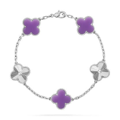 [Noble Aura jewelry]CLOVER 5 MOTIF LIGHT PURPLE BRACELET COLLECTION