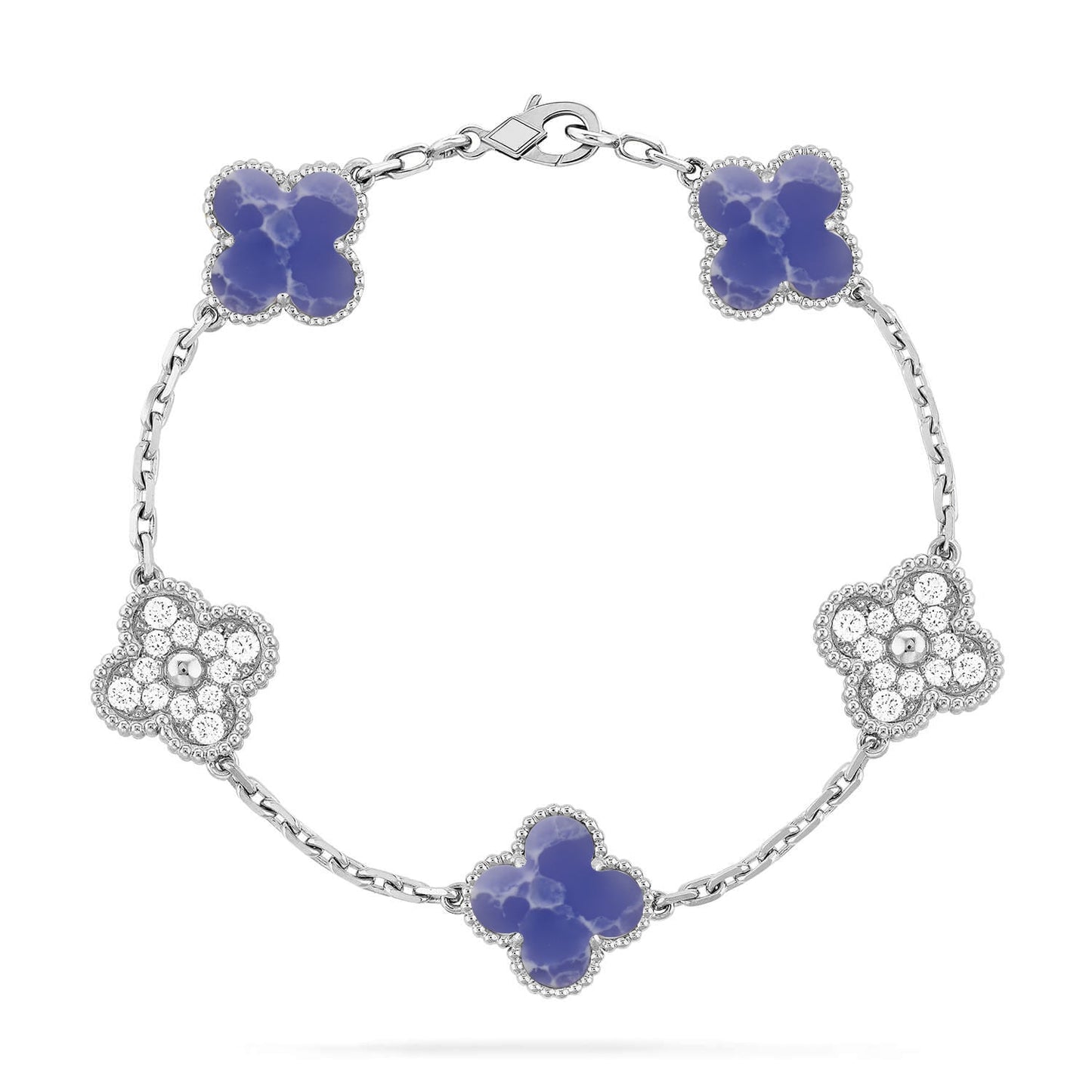 [Noble Aura jewelry]CLOVER 5 MOTIF BLUE VEINS BRACELET COLLECTION