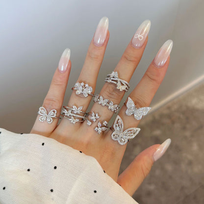 Butterfly Silver Ring Collection