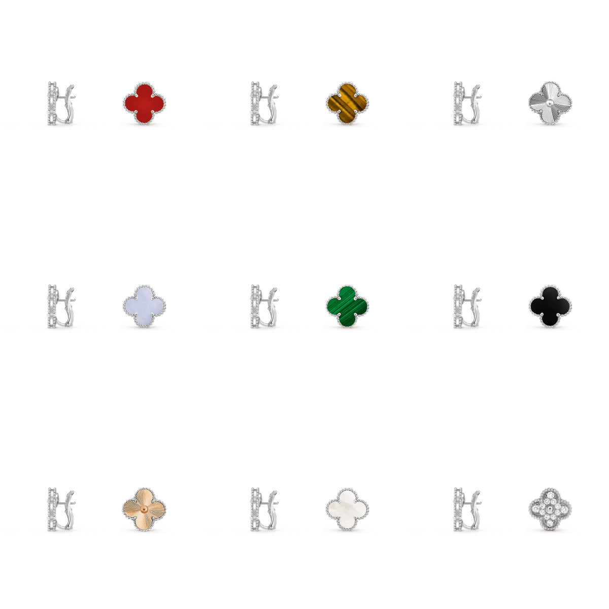 [Noble Aura jewelry]CLOVER SILVER 15MM MOP EARRINGS COLLECTION