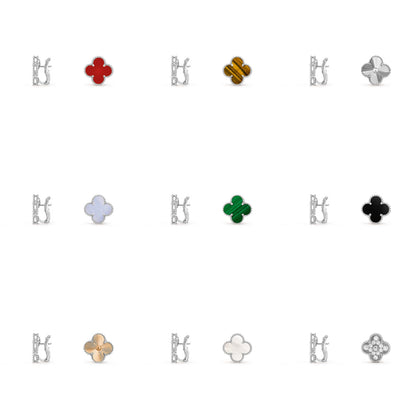 [Noble Aura jewelry]CLOVER SILVER 15MM MOP EARRINGS COLLECTION