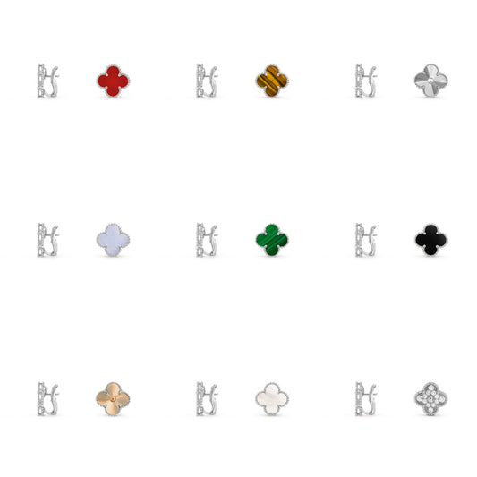 [Noble Aura jewelry]CLOVER SILVER 15MM MOP EARRINGS COLLECTION