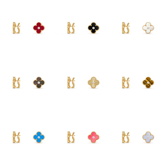 [Noble Aura jewelry]CLOVER 15MM MOP DIAMOND EARRINGS COLLECTION