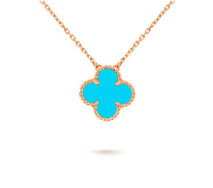 [Noble Aura jewelry]CLOVER 15MM SINGLE FLOWER NECKLACE COLLECTION
