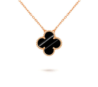 [Noble Aura jewelry] CLOVER 15MM SINGLE FLOWER NECKLACE COLLECTION