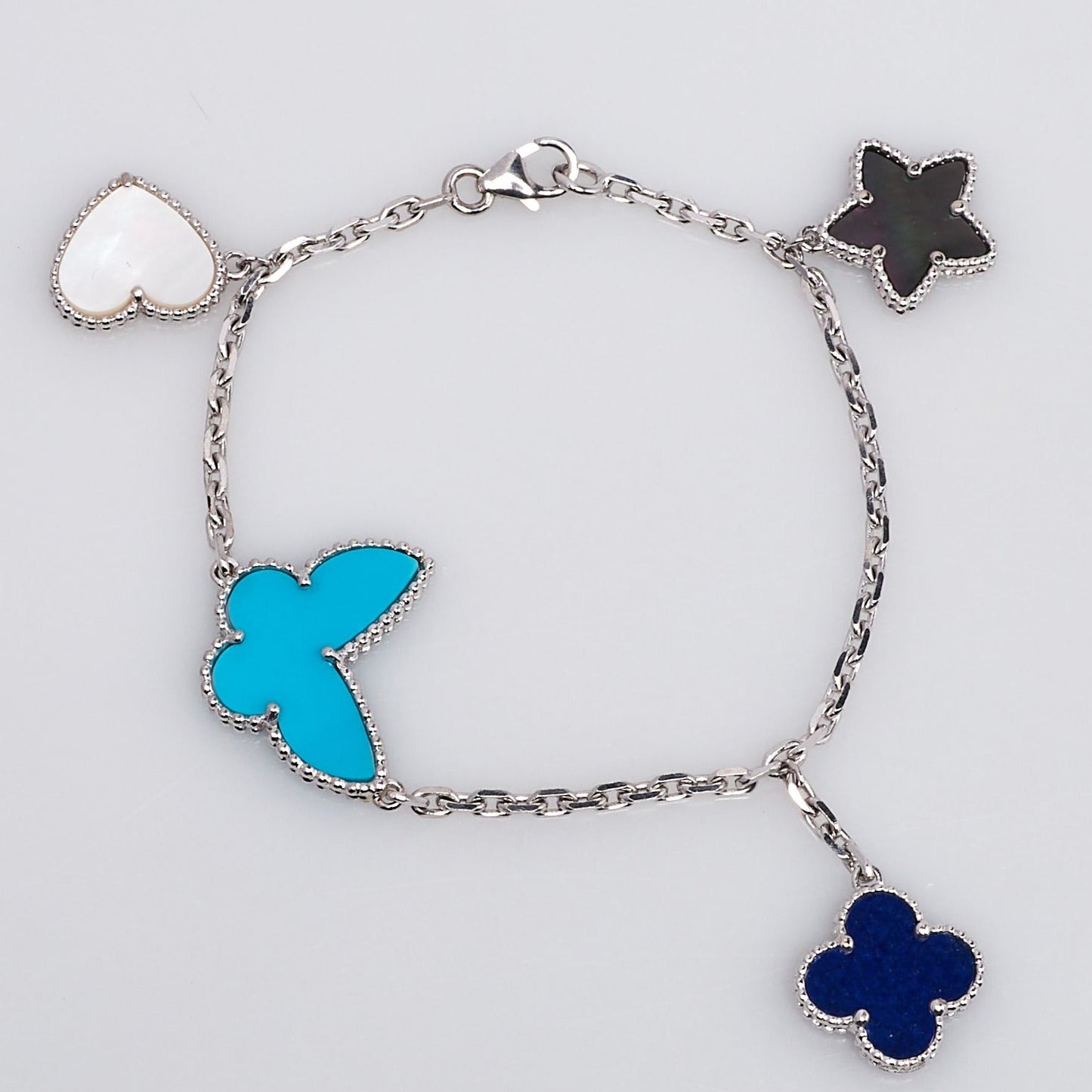 [Noble Aura jewelry]LUCKY SPRING SILVER BRACELET 4 MOTIF
