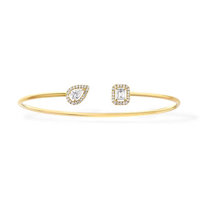 [Noble Aura jewelry]JONC FLEX MY TWIN TOI & MOI SILVER DIAMOND BRACELET