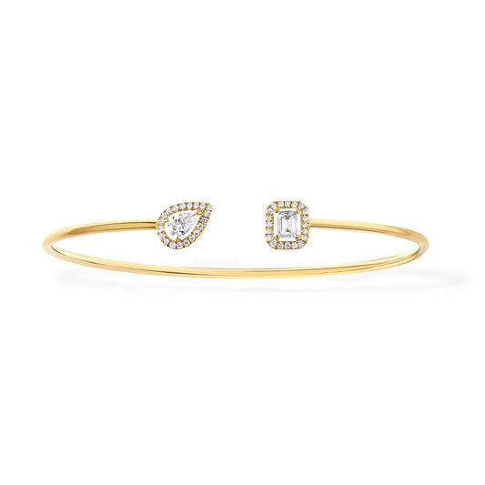 [Noble Aura jewelry]JONC FLEX MY TWIN TOI & MOI SILVER DIAMOND BRACELET