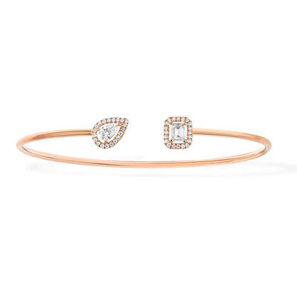[Noble Aura jewelry]JONC FLEX MY TWIN TOI & MOI SILVER DIAMOND BRACELET