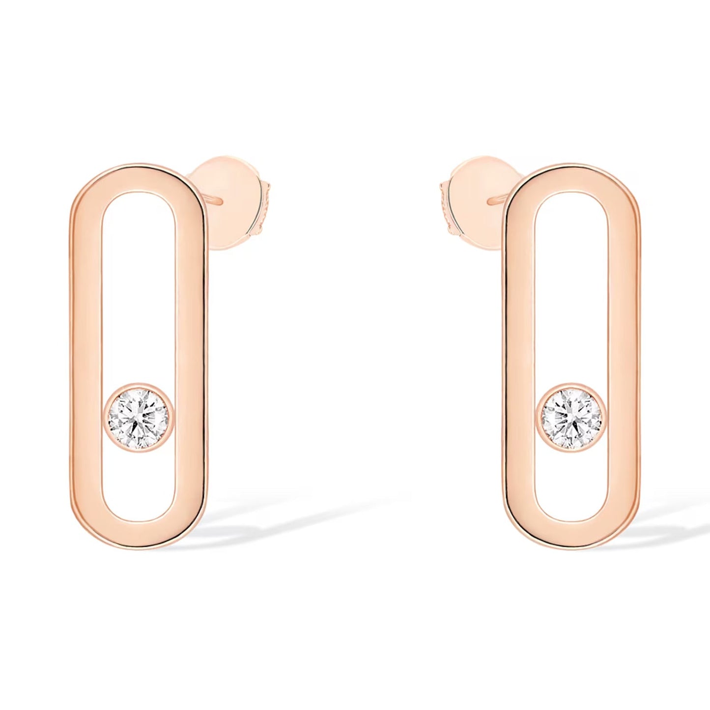 [Noble Aura jewelry]MOVE UNO SMALL 1 DIAMOND EARRINGS