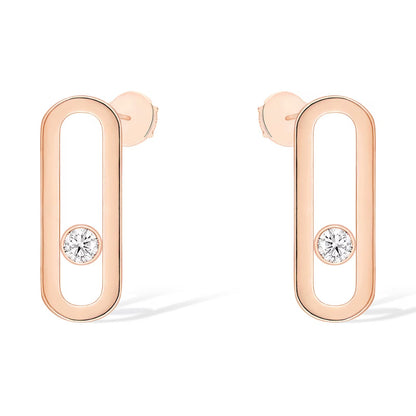 [Noble Aura jewelry]MOVE UNO SMALL 1 DIAMOND EARRINGS
