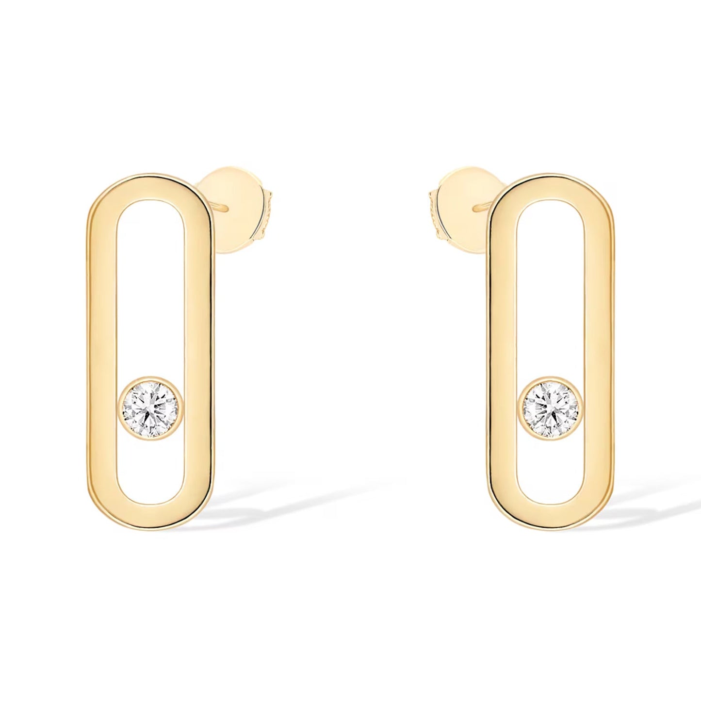 [Noble Aura jewelry]MOVE UNO SMALL 1 DIAMOND EARRINGS
