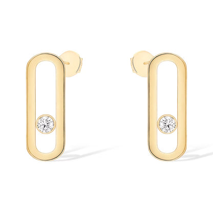 [Noble Aura jewelry]MOVE UNO SMALL 1 DIAMOND EARRINGS