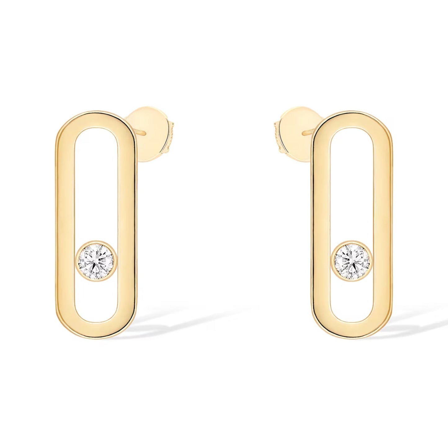 [Noble Aura jewelry]MOVE UNO SMALL 1 DIAMOND EARRINGS