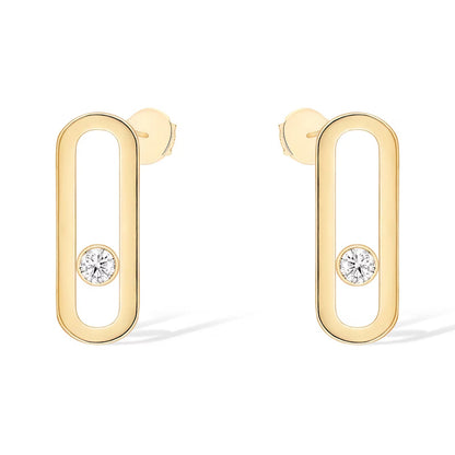 [Noble Aura jewelry]MOVE UNO SMALL 1 DIAMOND EARRINGS