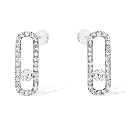 [Noble Aura jewelry]MOVE UNO STUD DIAMOND PAVED EARRINGS