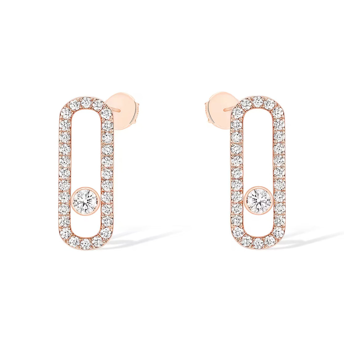 [Noble Aura jewelry]MOVE UNO STUD DIAMOND PAVED EARRINGS