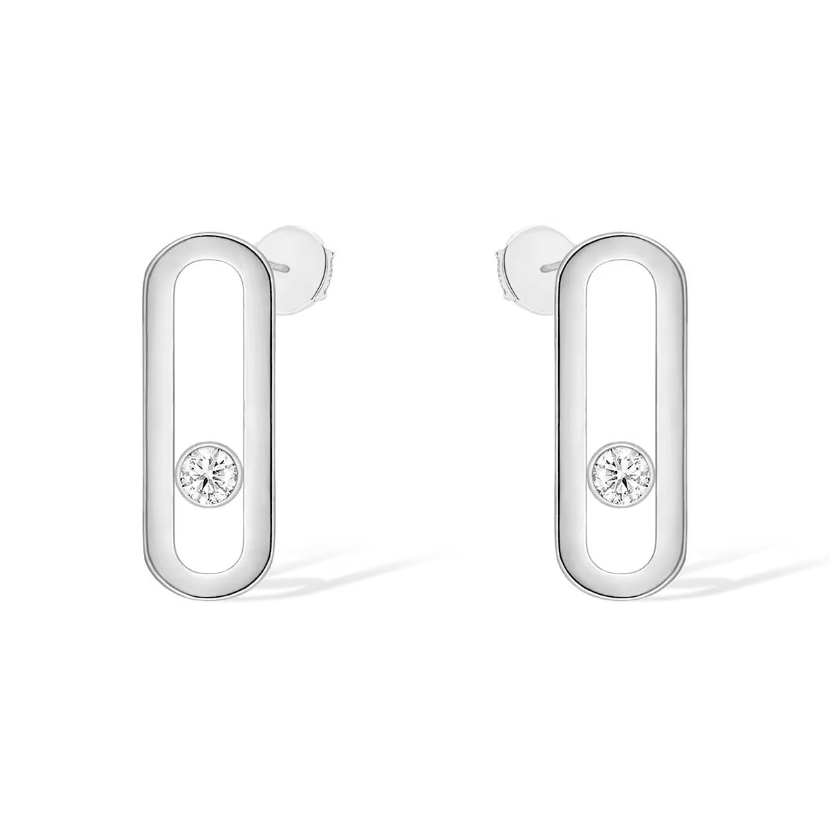 [Noble Aura jewelry]MOVE UNO SMALL 1 DIAMOND EARRINGS