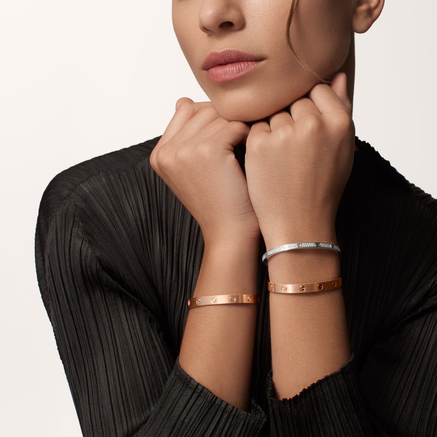 [Noble Aura jewelry]LOVE BRACELET 6.1MM BRUSHED