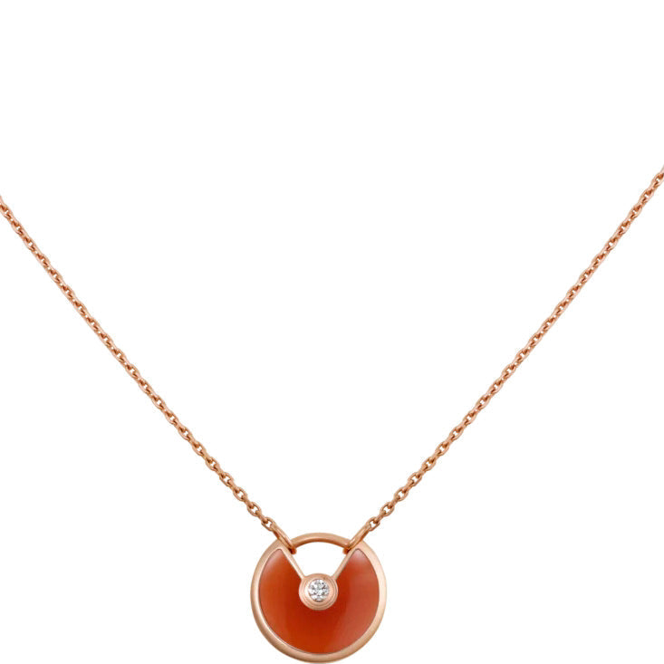 [Noble Aura jewelry]AMULETTE GOLD CARNELIAN ONYX NECKLACE