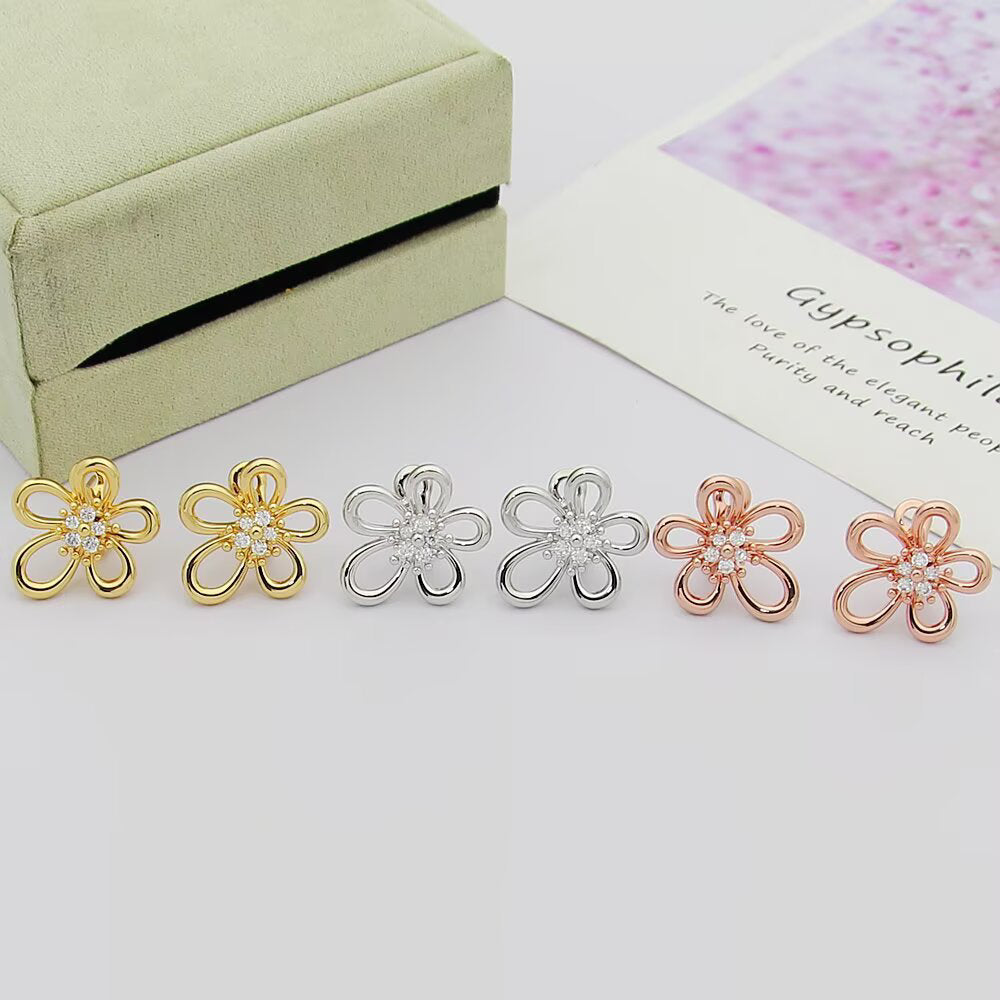 [Noble Aura jewelry] FLOWERLACE EARRING 5 DIAMONDS