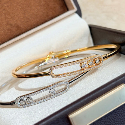 [Noble Aura jewelry]Move Pavé Diamond Bangle Bracelet M