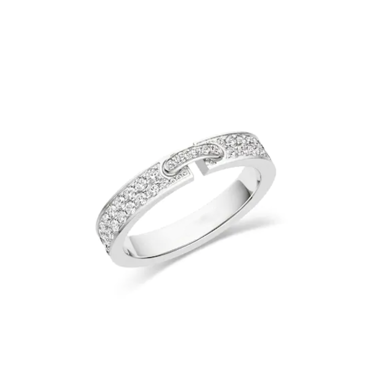 [Noble Aura jewelry]ALLIANCE LIENS VIDENCE PAVED DIAMOND 4MM RING