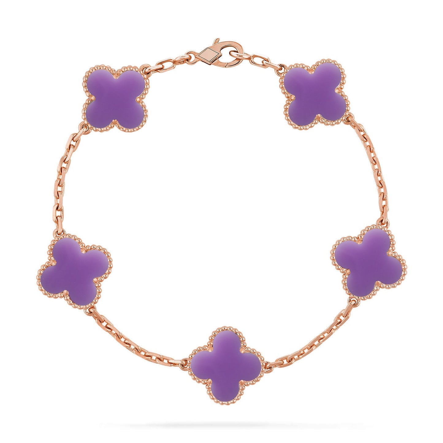 [Noble Aura jewelry]CLOVER 5 MOTIF LIGHT PURPLE BRACELET COLLECTION