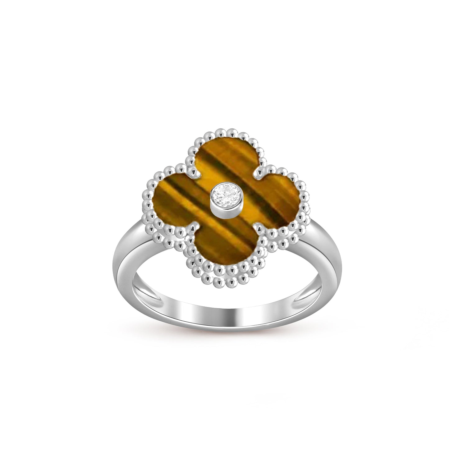 [Noble Aura jewelry]CLOVER SILVER DIOMND RING COLLECTION