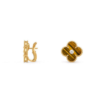 [Noble Aura jewelry]CLOVER 15MM MOP DIAMOND EARRINGS COLLECTION