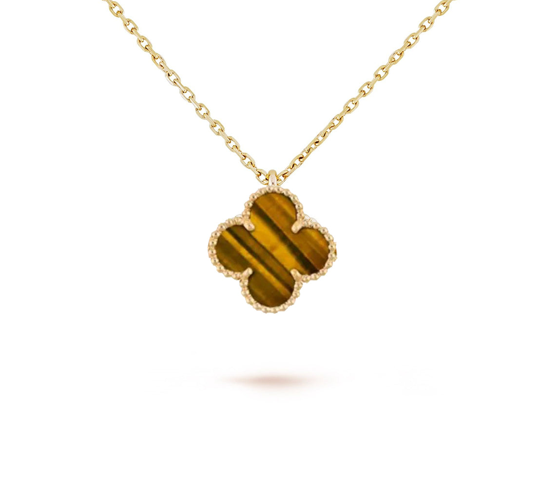 [Noble Aura jewelry]CLOVER MINI 9.5MM CARNELIANS NECKLACE COLLECTION