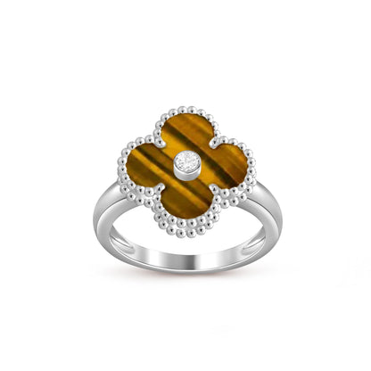[Noble Aura jewelry] CLOVER SILVER DIOMND RING COLLECTION