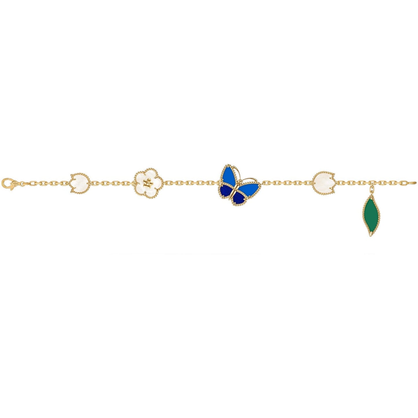 [Noble Aura jewelry]LUCKY SPRING BUTTERFLY 5 MOTIF BRACELET