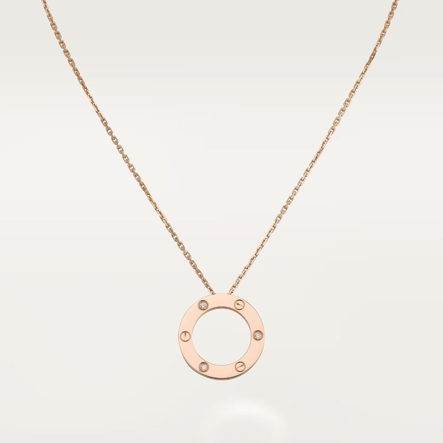 [Noble Aura jewelry]LOVE NECKLACE 16MM 3 DIAMONDS