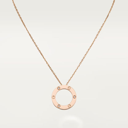 [Noble Aura jewelry]LOVE NECKLACE 16MM 3 DIAMONDS