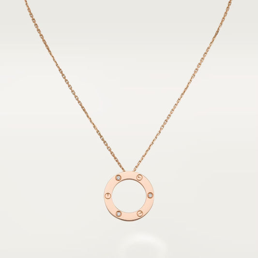 [Noble Aura jewelry]LOVE NECKLACE 16MM 3 DIAMONDS