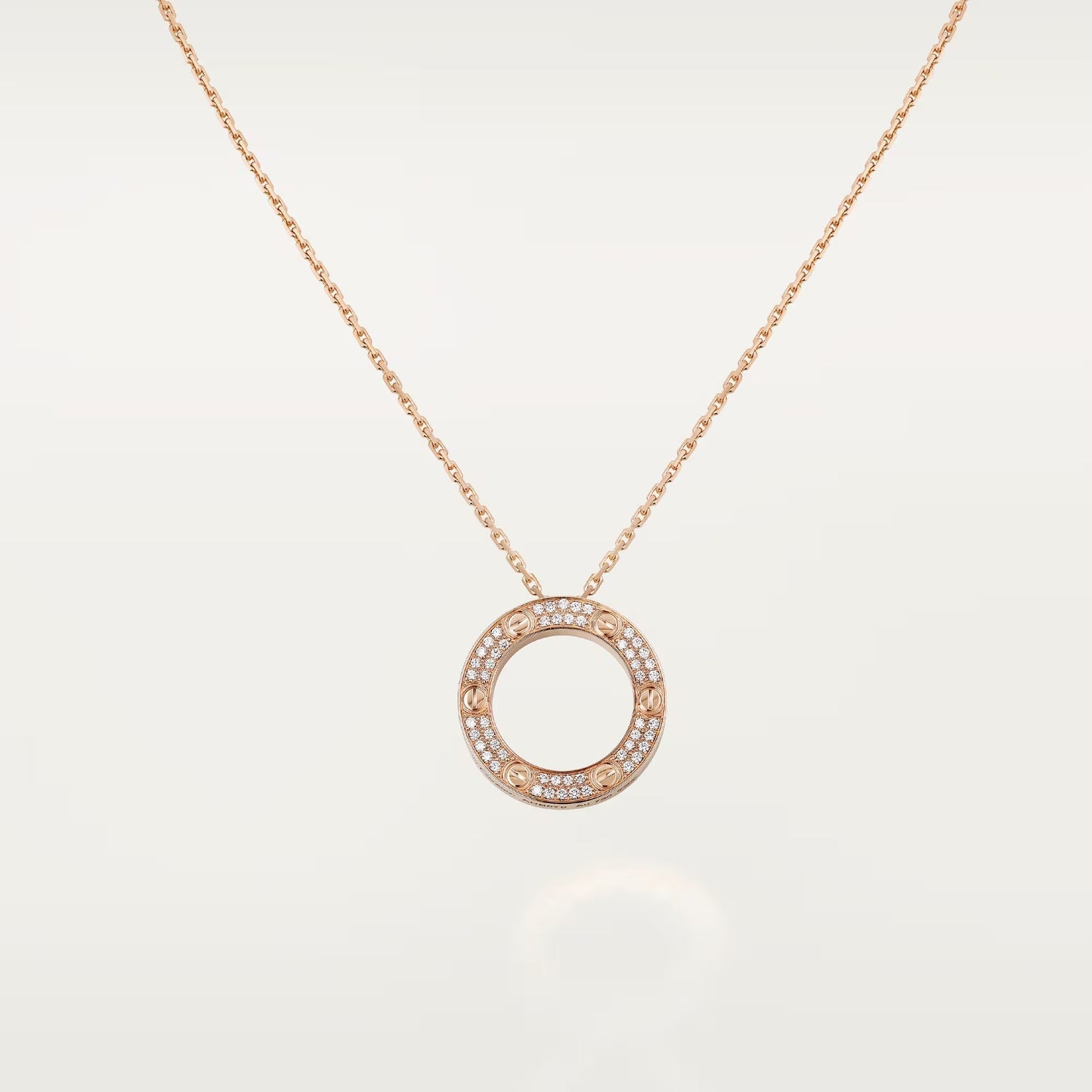 [Noble Aura jewelry]LOVE NECKLACE 16MM  FULL DIAMOND