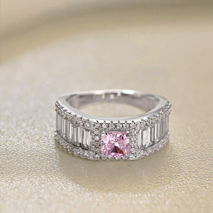 Pink Silver Ring Collection
