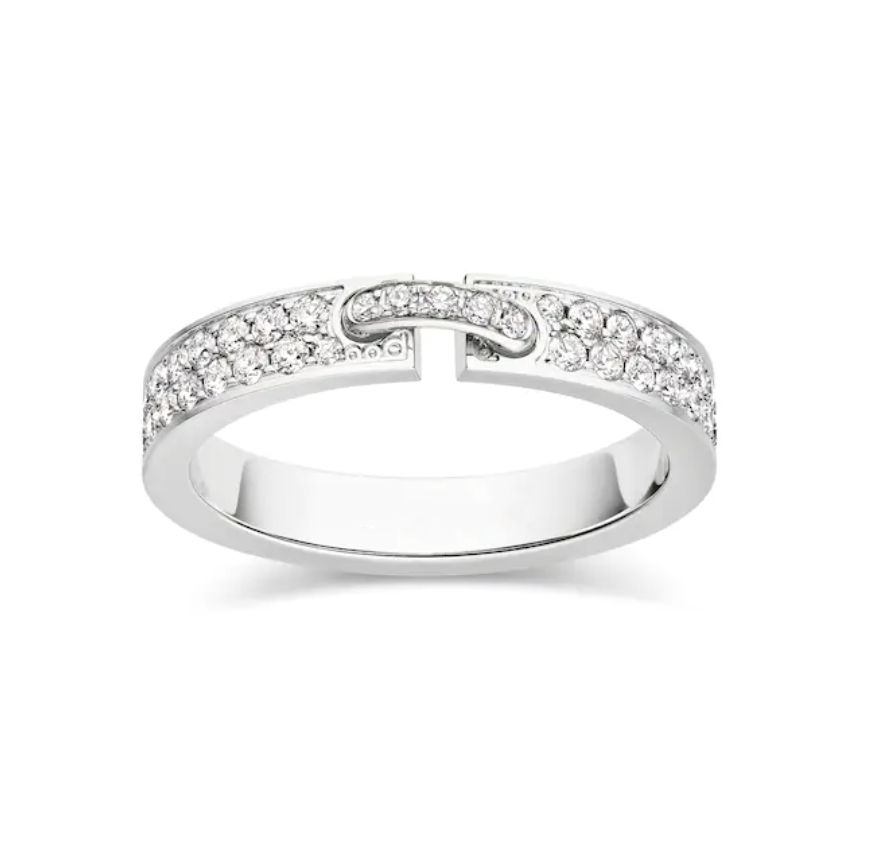[Noble Aura jewelry]ALLIANCE LIENS VIDENCE PAVED DIAMOND 4MM RING
