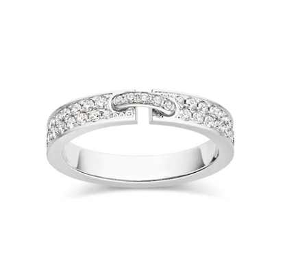 [Noble Aura jewelry]ALLIANCE LIENS VIDENCE PAVED DIAMOND 4MM RING