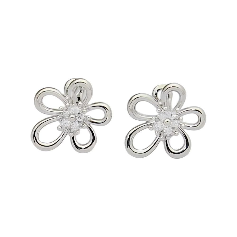 [Noble Aura jewelry] FLOWERLACE EARRING 5 DIAMONDS