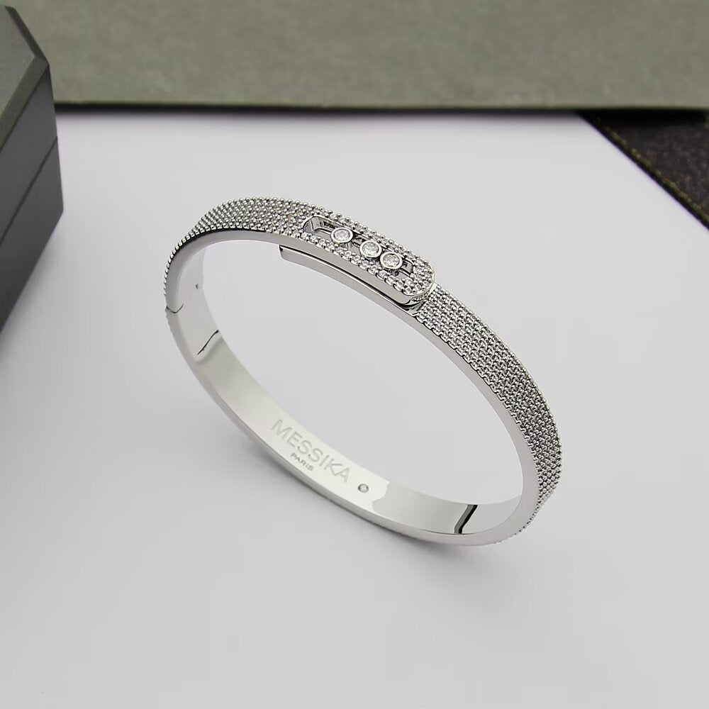 [Noble Aura jewelry]Move Noa Full Pavé Diamond Bangle Bracelet