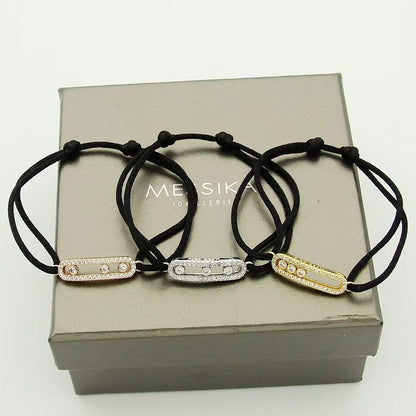 [Noble Aura jewelry]Messika Care(s) pink cord pavé bracelet