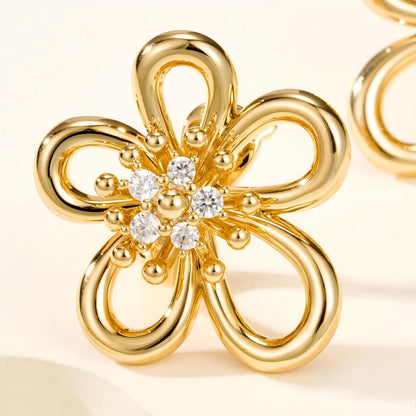 [Noble Aura jewelry] FLOWERLACE EARRING 5 DIAMONDS