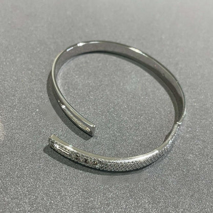 [Noble Aura jewelry]Move Noa Rose Gold Pavé Diamond Bangle Bracelet